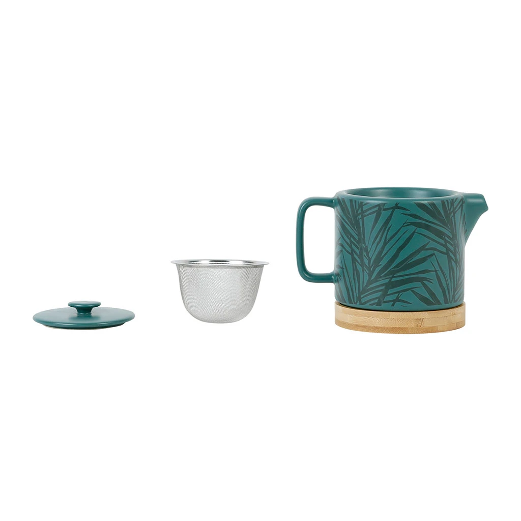 SEMA DESIGN Theiere En Grès émeraude Avec Avec Filtre - Tropic'art 6 SEMA DESIGN Theiere En Grès émeraude Avec Avec Filtre - Tropic'art – Image 4