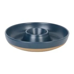 SEMA DESIGN Plat En Grès Indigo - Courba 7 SEMA DESIGN Plat En Grès Indigo - Courba -Côté Table Store 76107 DET02 WEB