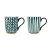 SEMA DESIGN Lot De 2 Mugs En Grès émeraude - Indired -Côté Table Store 76181 DEB WEB