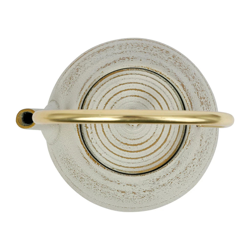 SEMA DESIGN Theiere En Fonte Emaillée Blanc Et Or - Horizon 7 SEMA DESIGN Theiere En Fonte Emaillée Blanc Et Or - Horizon – Image 5