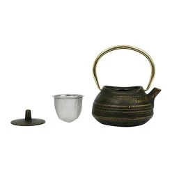 SEMA DESIGN Theiere En Fonte Emaillée Noir Et Or - Horizon -Côté Table Store 76187 DET04 WEB