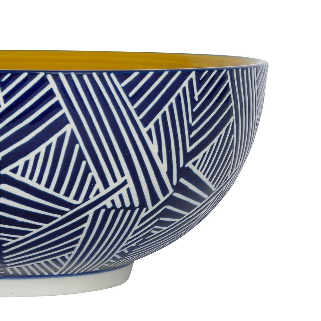 SEMA DESIGN Lot De 2 Saladiers En Grès Bleu - Arty Folk Bleu 4 SEMA DESIGN Lot De 2 Saladiers En Grès Bleu - Arty Folk Bleu – Image 2