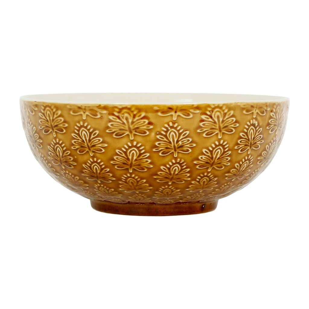 SEMA DESIGN Saladier En Grès Brun Et Beige - Golden 3 SEMA DESIGN Saladier En Grès Brun Et Beige - Golden