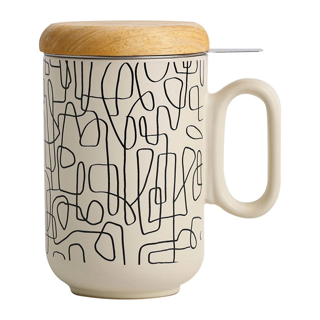 SEMA DESIGN Tisaniere En Grès Avec Filtre Blanc Cassé -ligne 3 SEMA DESIGN Tisaniere En Grès Avec Filtre Blanc Cassé -ligne