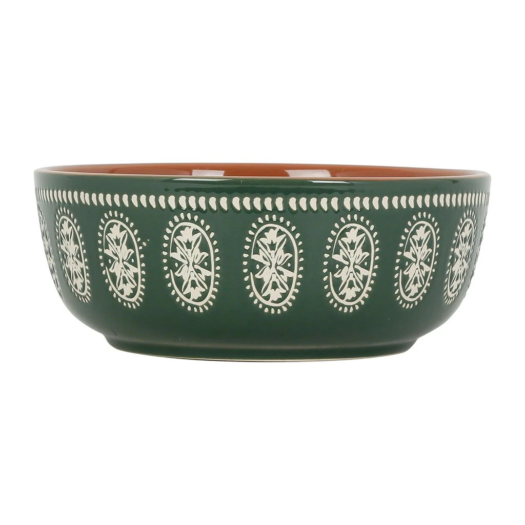 SEMA DESIGN Saladier En Grès Vert - Romance Vegetal 3 SEMA DESIGN Saladier En Grès Vert - Romance Vegetal