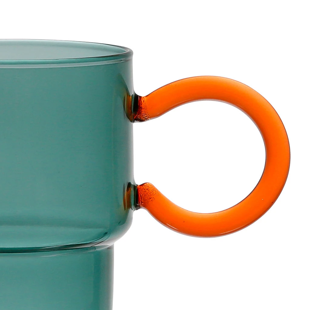 SEMA DESIGN Tasse à Thé En Verre émeraude Et Terracotta 33cl - Belle Vie 4 SEMA DESIGN Tasse à Thé En Verre émeraude Et Terracotta 33cl - Belle Vie – Image 2