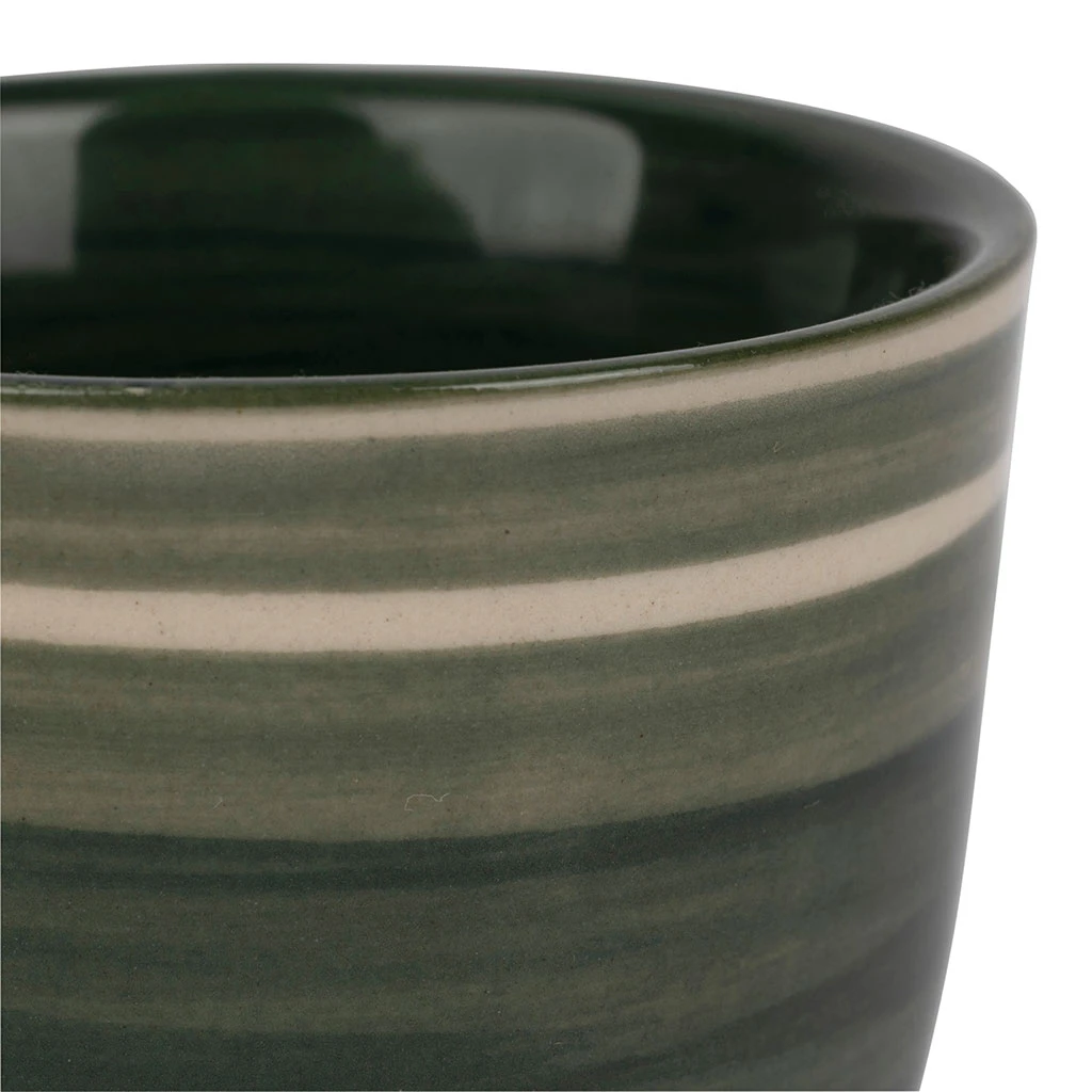 SEMA DESIGN Gobelets X3 Irrégliers Terracotta, Vert Et Corail 13cl En Grès - Sweet Leaves 4 SEMA DESIGN Gobelets X3 Irrégliers Terracotta, Vert Et Corail 13cl En Grès - Sweet Leaves – Image 2