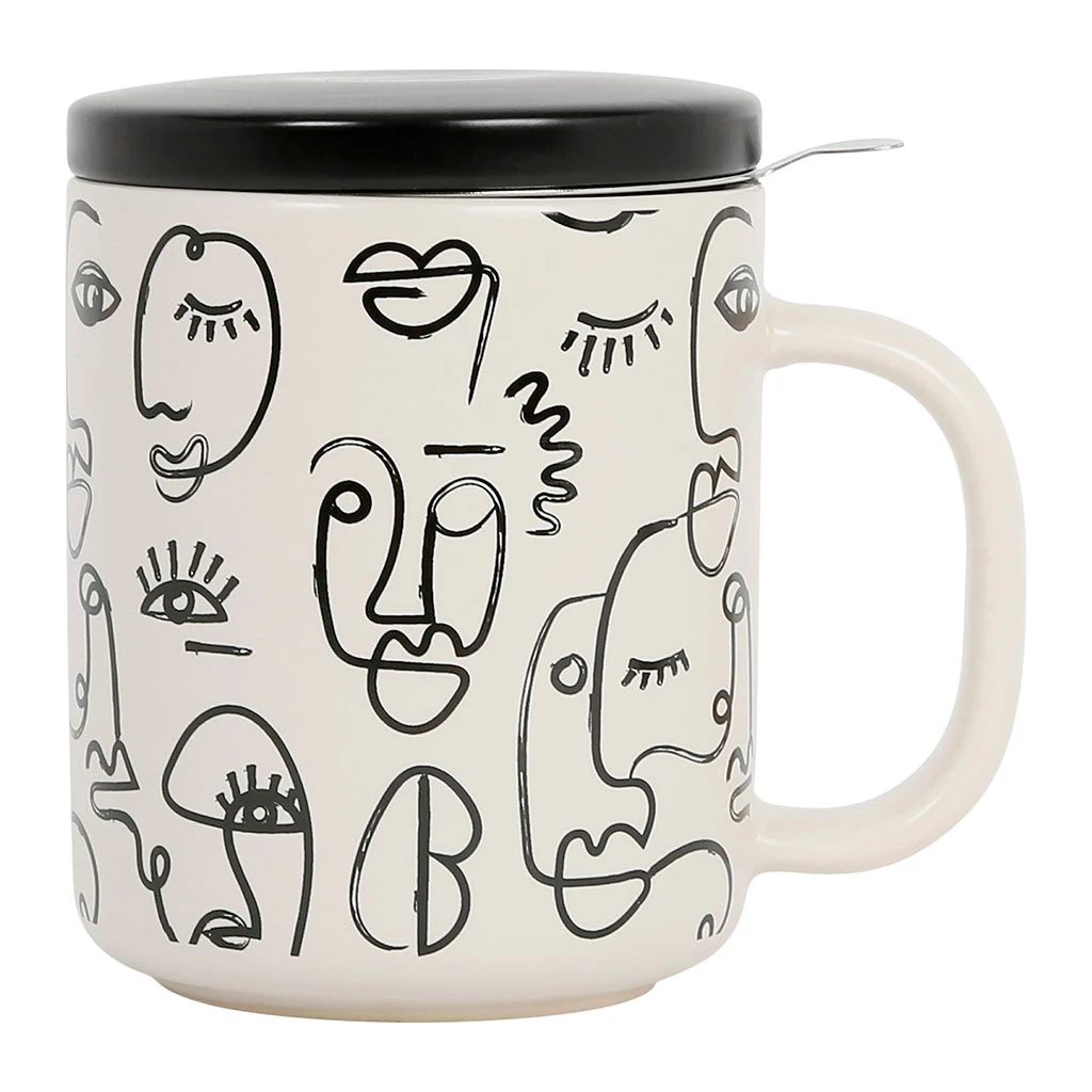 SEMA DESIGN Tisanière Visage Beige En Grès Avec Filtre 45cl -terre Brulée 3 SEMA DESIGN Tisanière Visage Beige En Grès Avec Filtre 45cl -terre Brulée