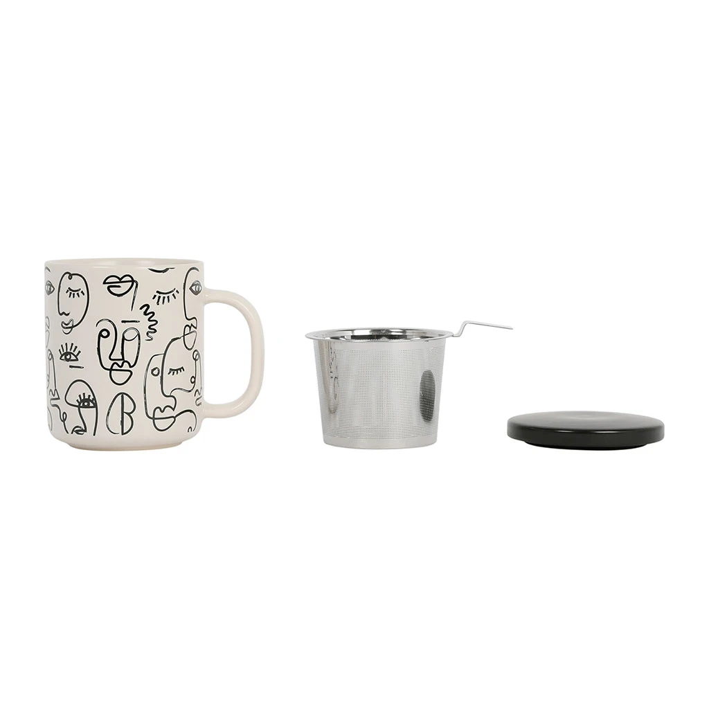 SEMA DESIGN Tisanière Visage Beige En Grès Avec Filtre 45cl -terre Brulée 4 SEMA DESIGN Tisanière Visage Beige En Grès Avec Filtre 45cl -terre Brulée – Image 2