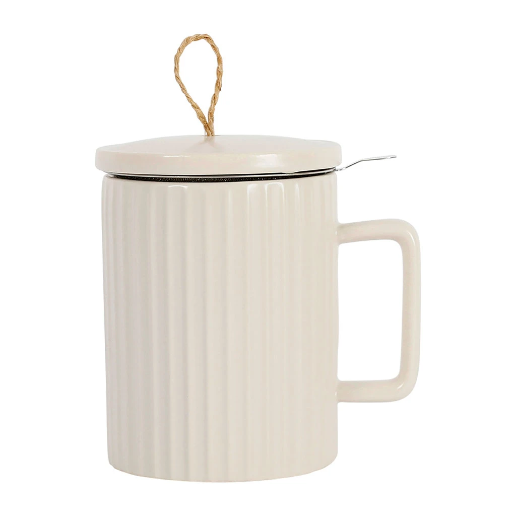 SEMA DESIGN Tisanière Beige Avec Filtre écru 47.5cl En Grès - Sweet Leaves 3 SEMA DESIGN Tisanière Beige Avec Filtre écru 47.5cl En Grès - Sweet Leaves