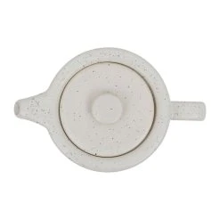 SEMA DESIGN Théière Avec Filtre Blanc Moucheté 1.15l En Grès Et Dessous En Bois - Nordika 9 SEMA DESIGN Théière Avec Filtre Blanc Moucheté 1.15l En Grès Et Dessous En Bois - Nordika -Côté Table Store 76989 DET03 WEB