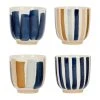 SEMA DESIGN Gobelet X4 Bleu Et Beige 17.5cl En Grès - Blue Sand -Côté Table Store 77003 DEB WEB
