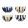SEMA DESIGN Bols X4 Rayé Bleu Et Beige 32.5cl En Grès - Blue Sand 2 SEMA DESIGN Bols X4 Rayé Bleu Et Beige 32.5cl En Grès - Blue Sand -Côté Table Store 77005 DEB WEB