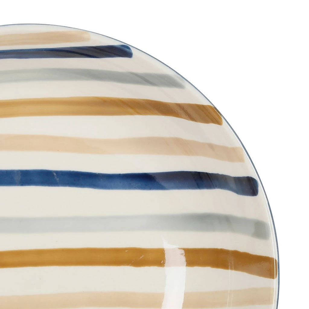 SEMA DESIGN Coupes X2 Rayé Bleu Et Beige D22cm En Grès - Blue Sand 5 SEMA DESIGN Coupes X2 Rayé Bleu Et Beige D22cm En Grès - Blue Sand – Image 3