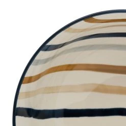 SEMA DESIGN Saladier Rayé Bleu Et Beige D23cm En Grès -blue Sand 7 SEMA DESIGN Saladier Rayé Bleu Et Beige D23cm En Grès -blue Sand -Côté Table Store 77010 DET02 WEB
