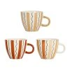 SEMA DESIGN Tasses à Déjeuner X3 Rayés Terracotta 60cl En Grès - Madeira 1 SEMA DESIGN Tasses à Déjeuner X3 Rayés Terracotta 60cl En Grès - Madeira -Côté Table Store 77012 DEB WEB
