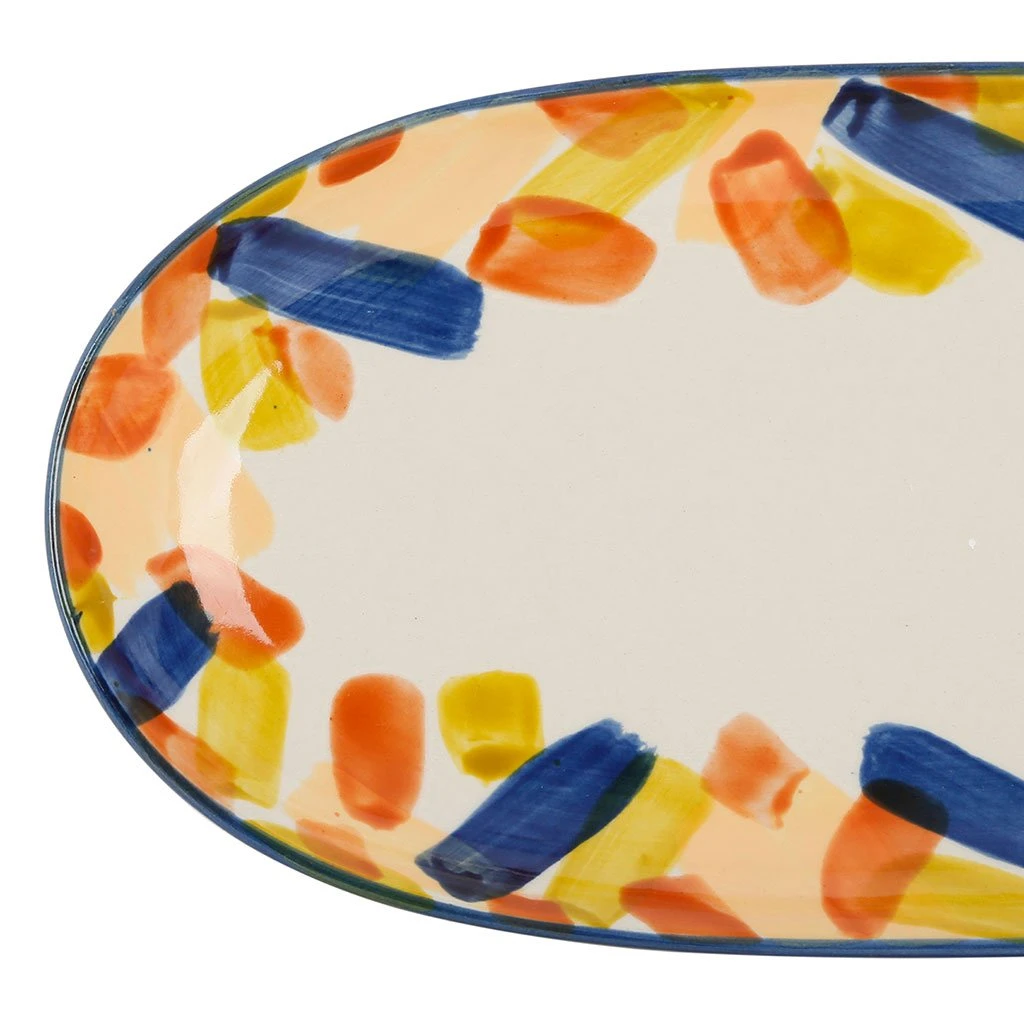 SEMA DESIGN Plats Ovales X2 Multicolore En Grès - Belle Vie 3 SEMA DESIGN Plats Ovales X2 Multicolore En Grès - Belle Vie – Image 2